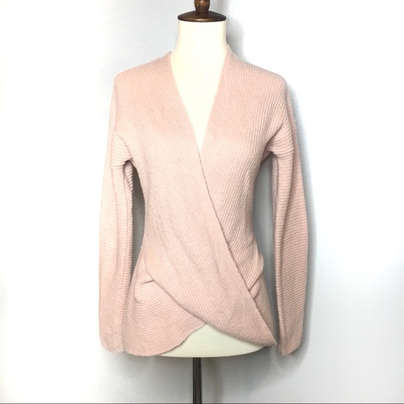 wearing your ❤️heart on your sleeve Sweaters - SOFT & COZY BLUSH MOCK WRAP SWEATER XS